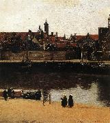 VERMEER VAN DELFT, Jan View of Delft (detail) wt oil painting